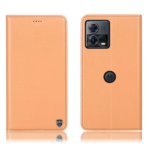 Handytasche Stand Schutzhülle Flip Leder Hülle H21P für Motorola Moto Edge 30 Fusion 5G Orange