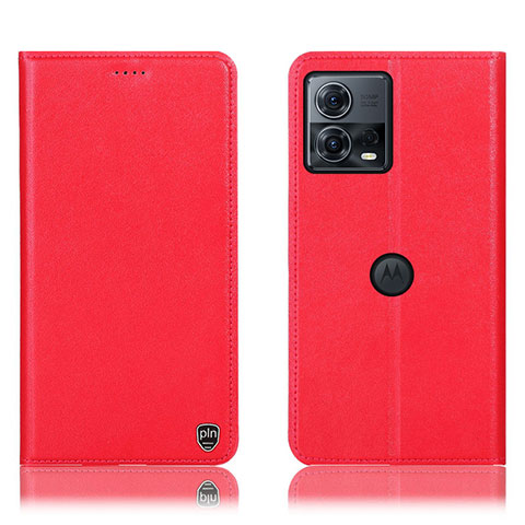 Handytasche Stand Schutzhülle Flip Leder Hülle H21P für Motorola Moto Edge 30 Fusion 5G Rot