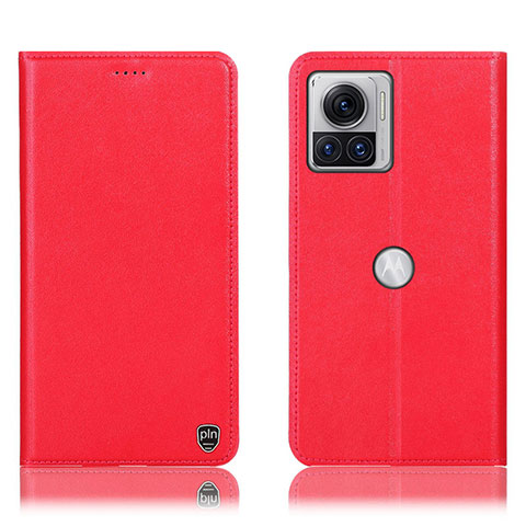 Handytasche Stand Schutzhülle Flip Leder Hülle H21P für Motorola Moto Edge 30 Ultra 5G Rot