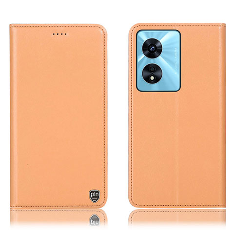 Handytasche Stand Schutzhülle Flip Leder Hülle H21P für Oppo A1 5G Orange