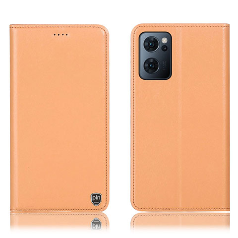 Handytasche Stand Schutzhülle Flip Leder Hülle H21P für Oppo Find X5 Lite 5G Orange