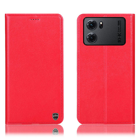 Handytasche Stand Schutzhülle Flip Leder Hülle H21P für Oppo K10 5G Rot