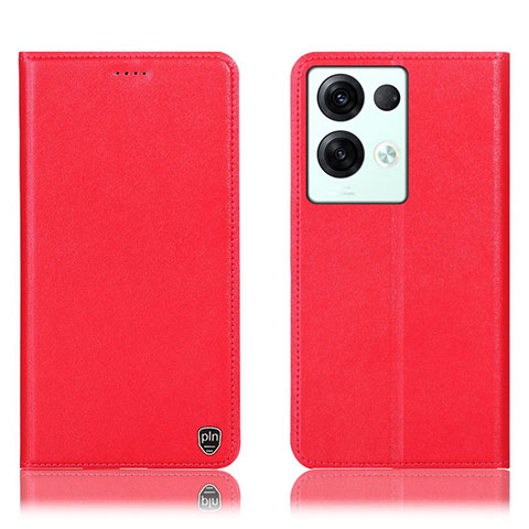 Handytasche Stand Schutzhülle Flip Leder Hülle H21P für Oppo Reno9 Pro+ Plus 5G Rot