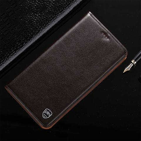 Handytasche Stand Schutzhülle Flip Leder Hülle H21P für Xiaomi Redmi Note 11T Pro+ Plus 5G Braun