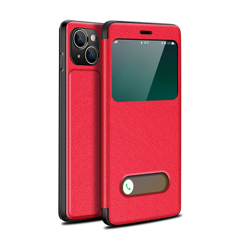 Handytasche Stand Schutzhülle Flip Leder Hülle H24 für Apple iPhone 13 Rot