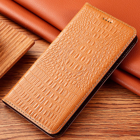 Handytasche Stand Schutzhülle Flip Leder Hülle H24P für Oppo Find X7 Ultra 5G Orange