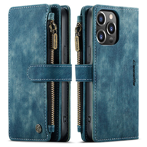 Handytasche Stand Schutzhülle Flip Leder Hülle H27 für Apple iPhone 13 Pro Blau