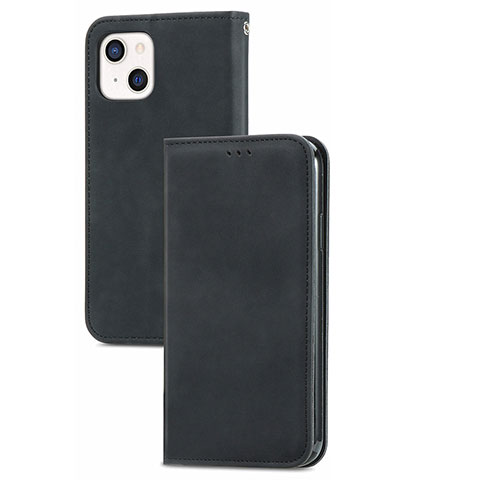 Handytasche Stand Schutzhülle Flip Leder Hülle H30 für Apple iPhone 15 Schwarz