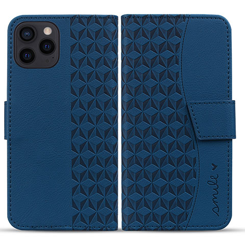 Handytasche Stand Schutzhülle Flip Leder Hülle HF1 für Apple iPhone 15 Pro Blau