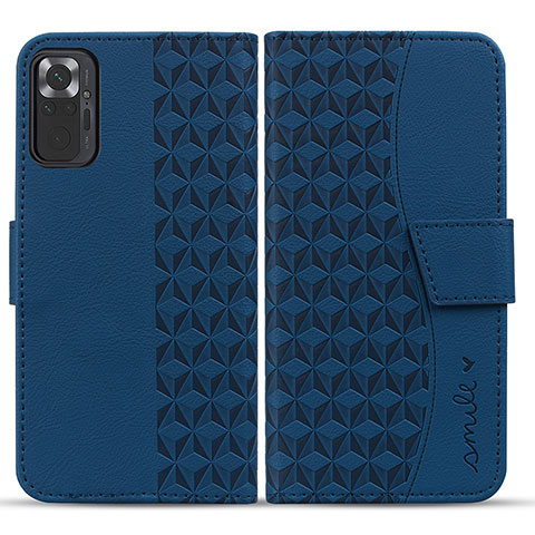 Handytasche Stand Schutzhülle Flip Leder Hülle HF1 für Xiaomi Redmi Note 10 Pro 4G Blau