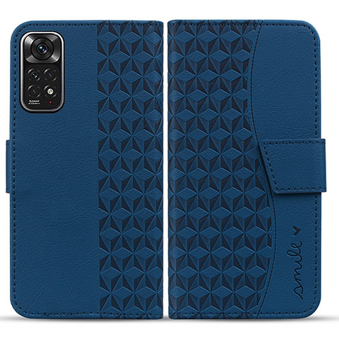 Handytasche Stand Schutzhülle Flip Leder Hülle HF1 für Xiaomi Redmi Note 11 4G (2022) Blau