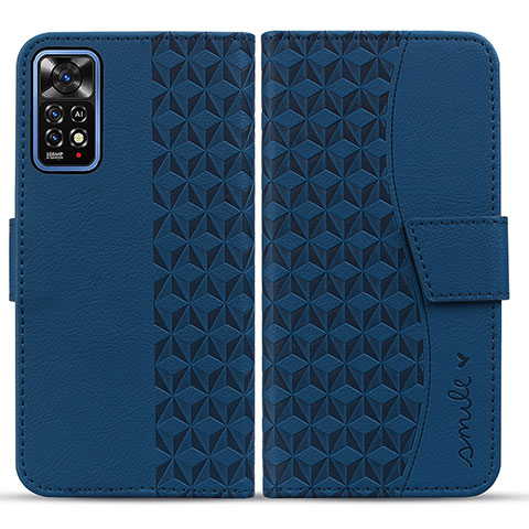 Handytasche Stand Schutzhülle Flip Leder Hülle HF1 für Xiaomi Redmi Note 11 Pro 4G Blau