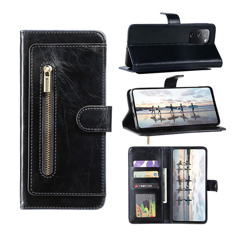 Handytasche Stand Schutzhülle Flip Leder Hülle JDK für Samsung Galaxy S20 FE 4G Schwarz