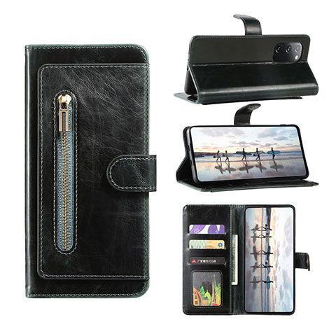 Handytasche Stand Schutzhülle Flip Leder Hülle JDK für Samsung Galaxy S20 FE 5G Armee-Grün