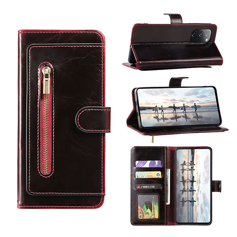 Handytasche Stand Schutzhülle Flip Leder Hülle JDK für Samsung Galaxy S20 Lite 5G Rot