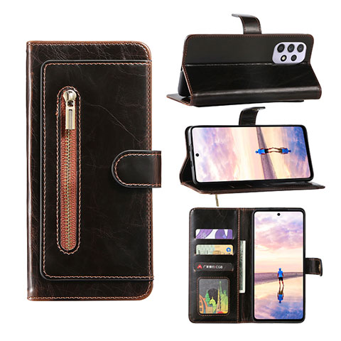 Handytasche Stand Schutzhülle Flip Leder Hülle JDK1 für Samsung Galaxy A52 4G Braun