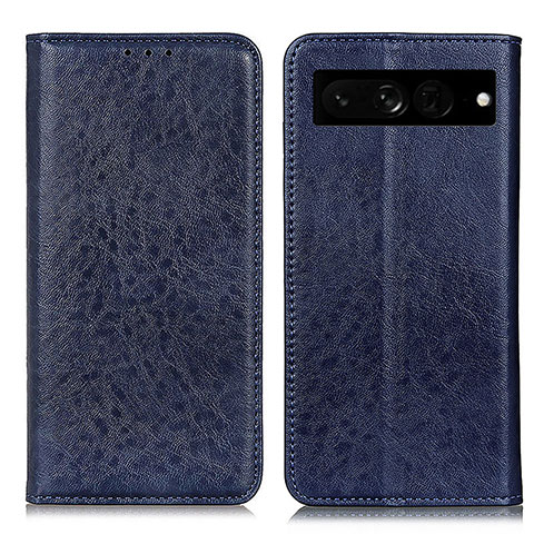 Handytasche Stand Schutzhülle Flip Leder Hülle K01Z für Google Pixel 7 Pro 5G Blau