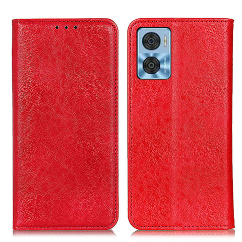 Handytasche Stand Schutzhülle Flip Leder Hülle K01Z für Motorola Moto E22i Rot