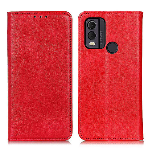 Handytasche Stand Schutzhülle Flip Leder Hülle K01Z für Nokia C22 Rot