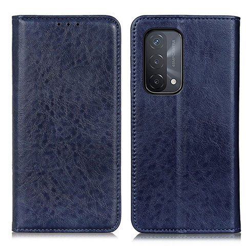 Handytasche Stand Schutzhülle Flip Leder Hülle K01Z für Oppo A54 5G Blau