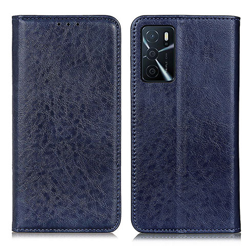 Handytasche Stand Schutzhülle Flip Leder Hülle K01Z für Oppo A54s Blau