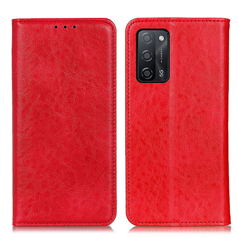 Handytasche Stand Schutzhülle Flip Leder Hülle K01Z für Oppo A56 5G Rot