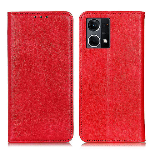 Handytasche Stand Schutzhülle Flip Leder Hülle K01Z für Oppo F21 Pro 4G Rot