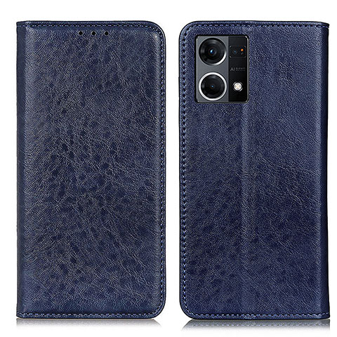 Handytasche Stand Schutzhülle Flip Leder Hülle K01Z für Oppo F21s Pro 4G Blau