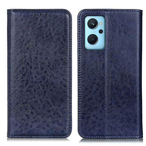 Handytasche Stand Schutzhülle Flip Leder Hülle K01Z für Oppo K10 4G Blau