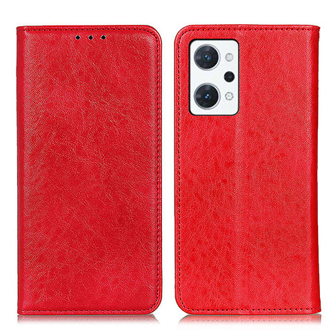 Handytasche Stand Schutzhülle Flip Leder Hülle K01Z für Oppo Reno7 A Rot