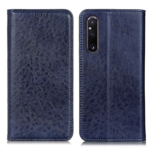 Handytasche Stand Schutzhülle Flip Leder Hülle K01Z für Sony Xperia 1 V Blau