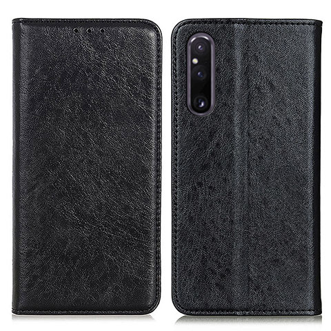 Handytasche Stand Schutzhülle Flip Leder Hülle K01Z für Sony Xperia 1 V Schwarz