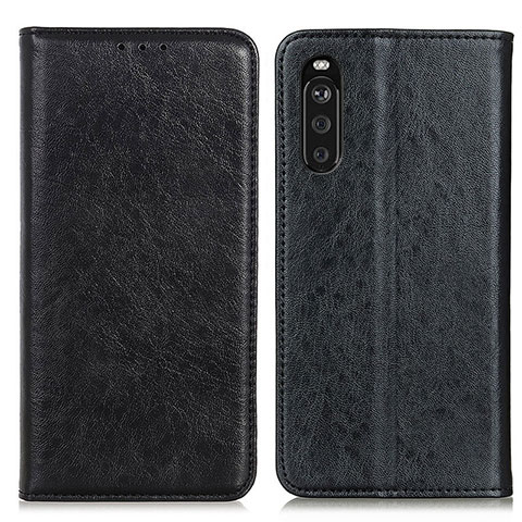 Handytasche Stand Schutzhülle Flip Leder Hülle K01Z für Sony Xperia 10 III Schwarz