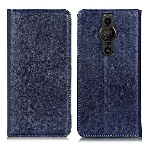 Handytasche Stand Schutzhülle Flip Leder Hülle K01Z für Sony Xperia PRO-I Blau