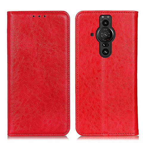 Handytasche Stand Schutzhülle Flip Leder Hülle K01Z für Sony Xperia PRO-I Rot