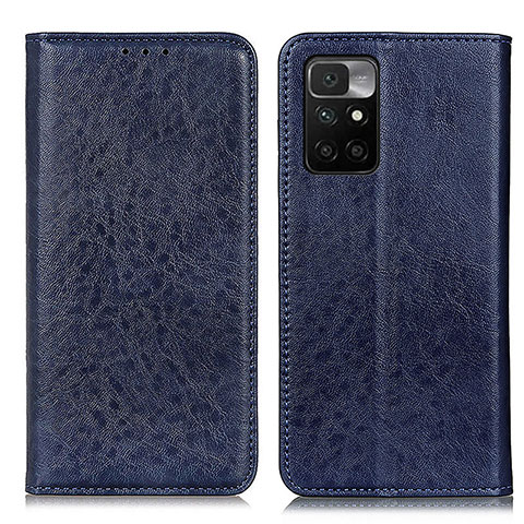 Handytasche Stand Schutzhülle Flip Leder Hülle K01Z für Xiaomi Redmi 10 (2022) Blau