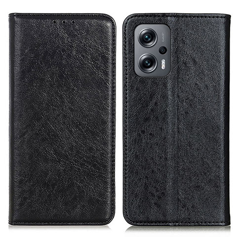 Handytasche Stand Schutzhülle Flip Leder Hülle K01Z für Xiaomi Redmi K50i 5G Schwarz