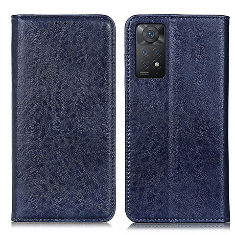 Handytasche Stand Schutzhülle Flip Leder Hülle K01Z für Xiaomi Redmi Note 11 Pro 5G Blau