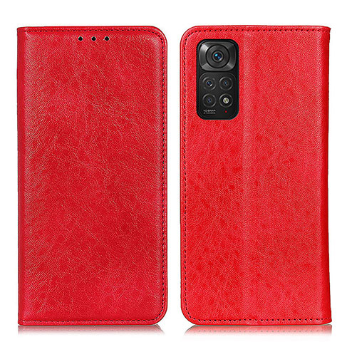 Handytasche Stand Schutzhülle Flip Leder Hülle K01Z für Xiaomi Redmi Note 11S 4G Rot