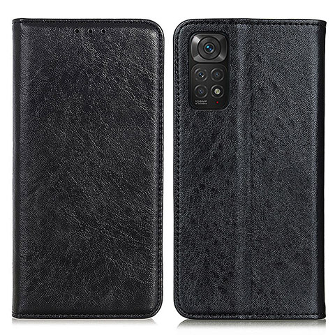 Handytasche Stand Schutzhülle Flip Leder Hülle K01Z für Xiaomi Redmi Note 11S 4G Schwarz