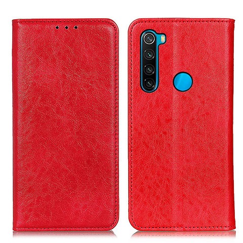 Handytasche Stand Schutzhülle Flip Leder Hülle K01Z für Xiaomi Redmi Note 8 (2021) Rot