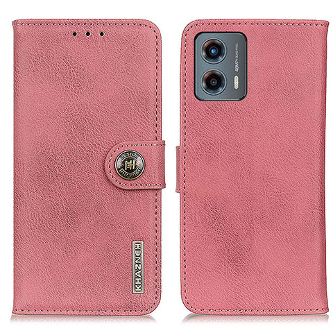 Handytasche Stand Schutzhülle Flip Leder Hülle K02Z für Motorola Moto G 5G (2023) Rosa