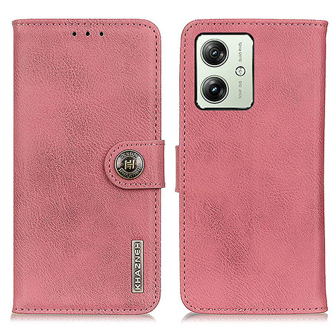 Handytasche Stand Schutzhülle Flip Leder Hülle K02Z für Motorola Moto G54 5G Rosa