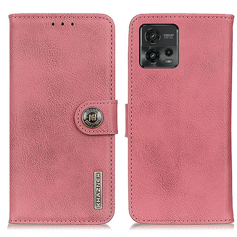 Handytasche Stand Schutzhülle Flip Leder Hülle K02Z für Motorola Moto G72 Rosa