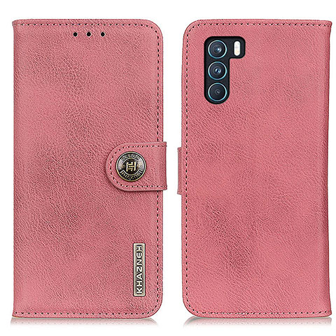 Handytasche Stand Schutzhülle Flip Leder Hülle K02Z für Oppo K9 Pro 5G Rosa