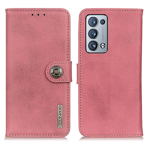 Handytasche Stand Schutzhülle Flip Leder Hülle K02Z für Oppo Reno6 Pro 5G Rosa