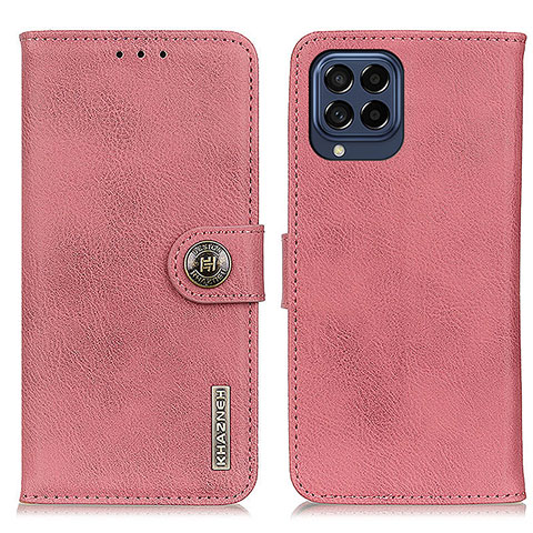 Handytasche Stand Schutzhülle Flip Leder Hülle K02Z für Samsung Galaxy M53 5G Rosa