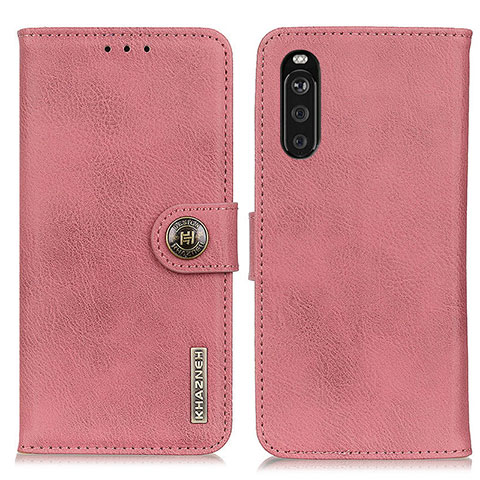 Handytasche Stand Schutzhülle Flip Leder Hülle K02Z für Sony Xperia 10 III SOG04 Rosa