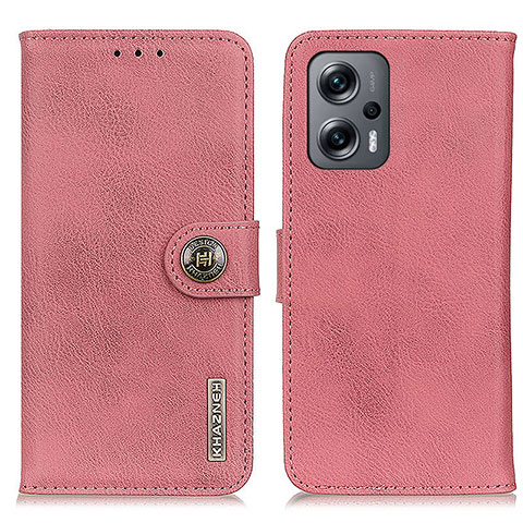 Handytasche Stand Schutzhülle Flip Leder Hülle K02Z für Xiaomi Redmi Note 12T Pro 5G Rosa