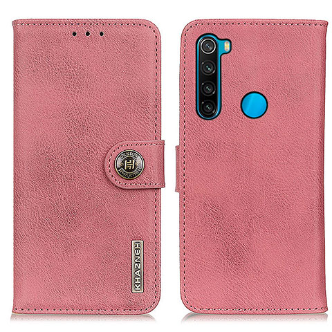 Handytasche Stand Schutzhülle Flip Leder Hülle K02Z für Xiaomi Redmi Note 8 (2021) Rosa